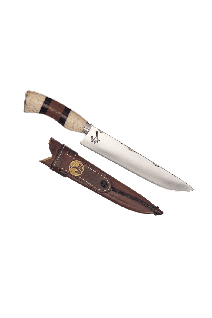 Faca Churrasco 8" VF Artesanal Aço Inox Espessura 2mm - Cabos Variados