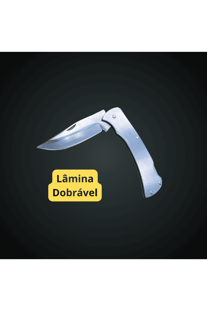 Canivete de Bolso c/Trava de Segurança - Aço inox