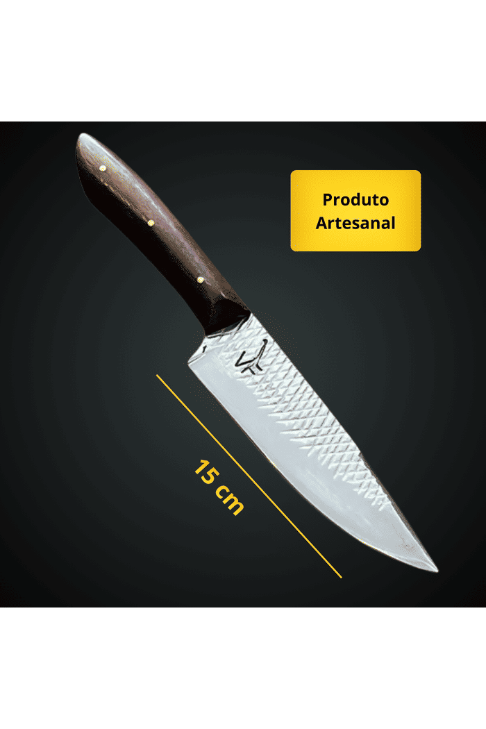 Faca Churrasco 6“ VF  - Aço Carbono 1070 - Cabo Madeira