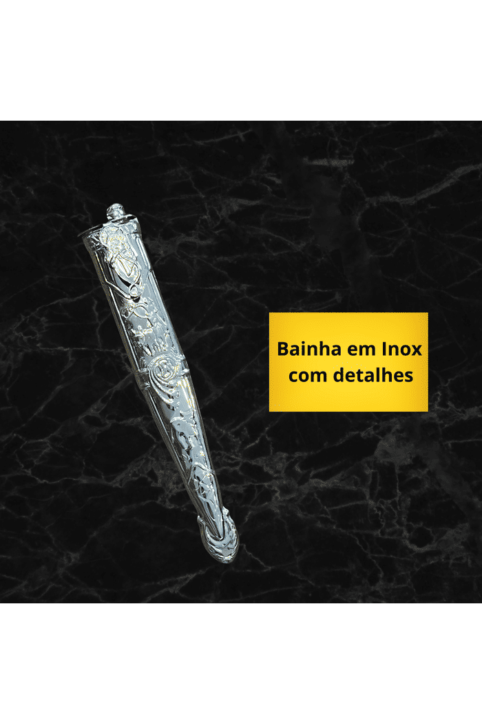 Faca Churrasco 9“ VF Prateada Tradição Centenaria Aço Inox 420c