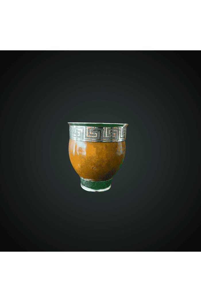 Cuia Chimarrao Torpedo Imperial Bocal de Alpaca c/Pé de metal