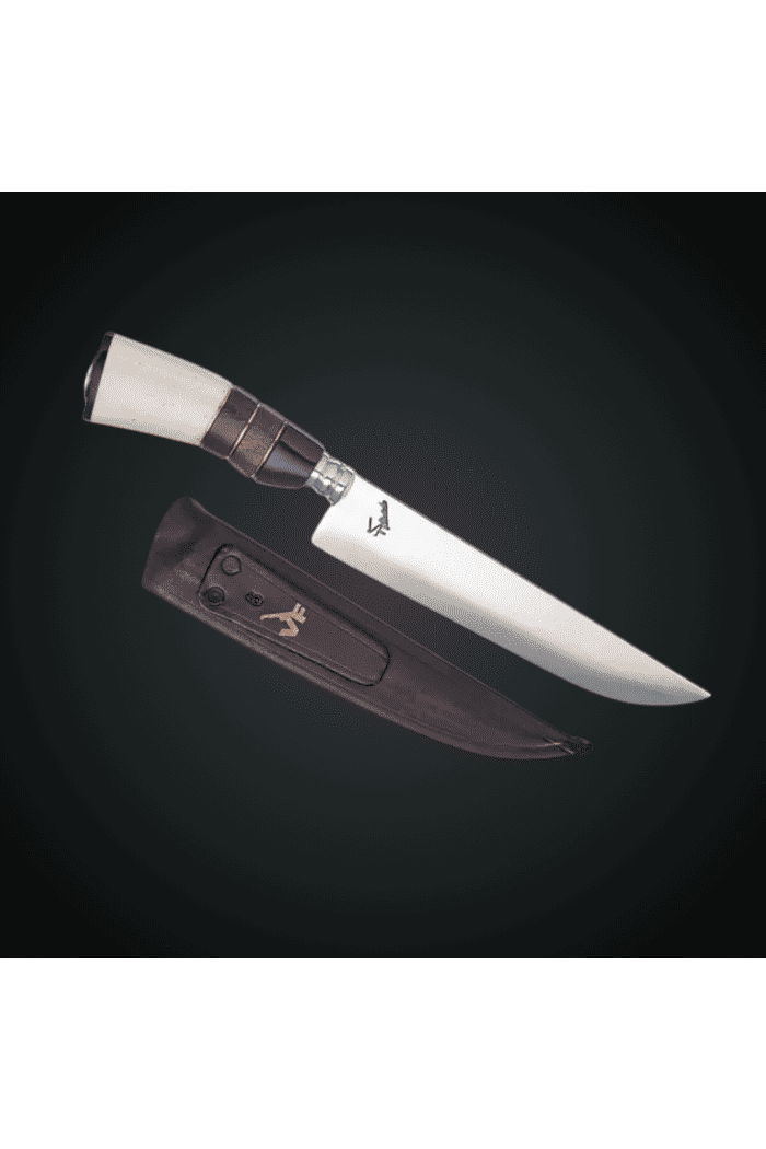 Faca Gaucha Churrasco Artesanal 8" Aço Inox  Estojo Madeira