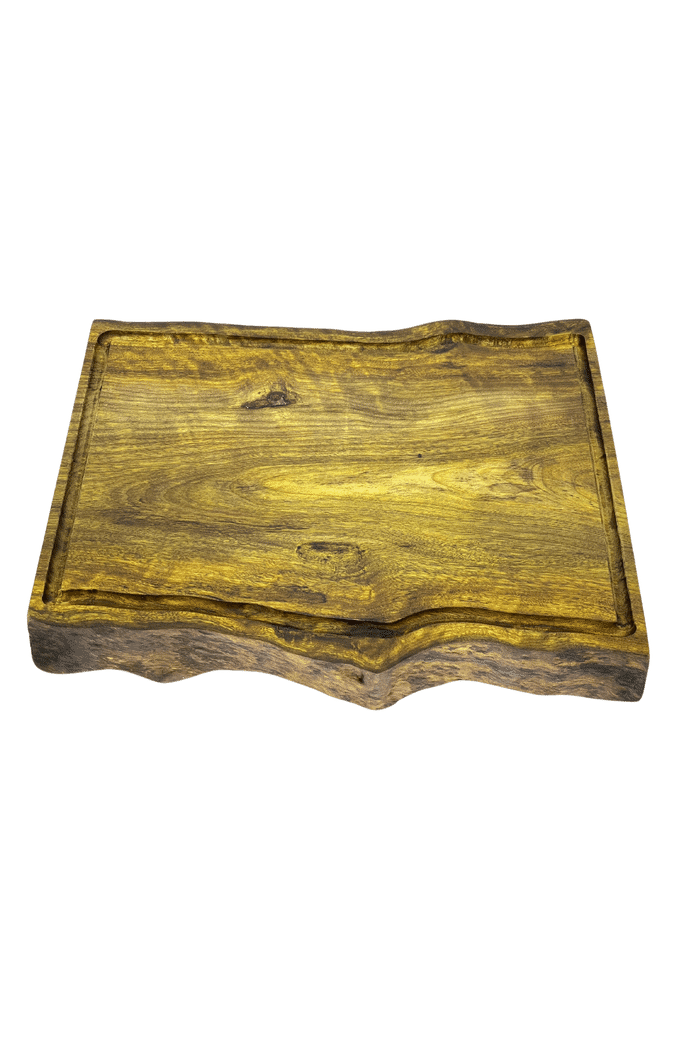 Tábua de Carne para Churrasco Rústica em Madeira de Demolição - VF Facas