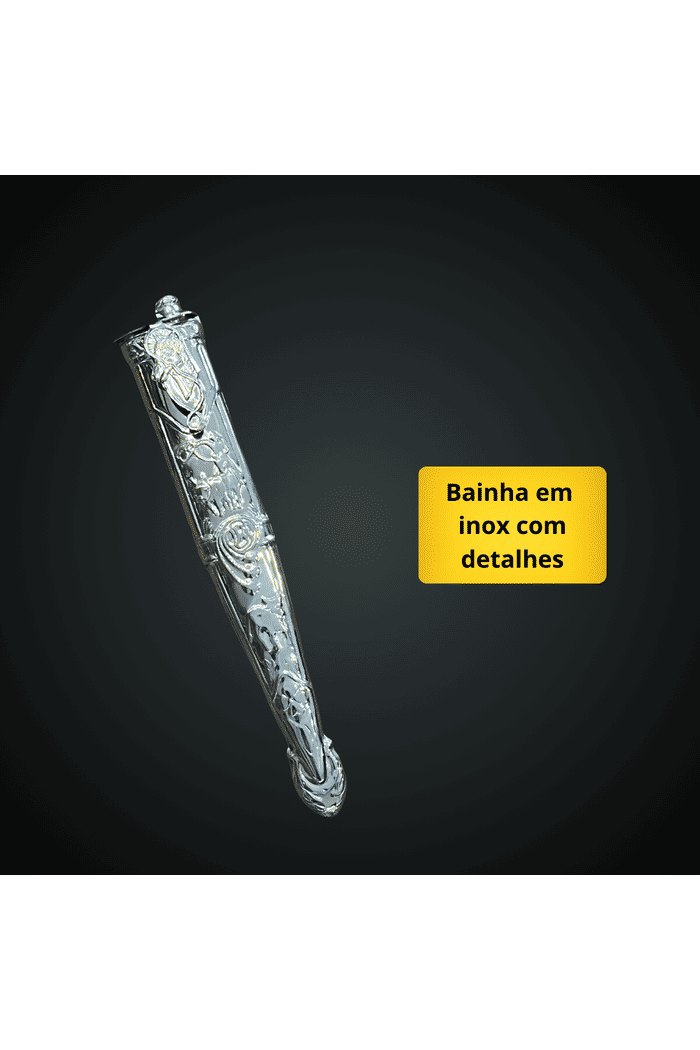 Faca Churrasco 9“ VF Prateada Tradição Centenaria Aço Inox 420c