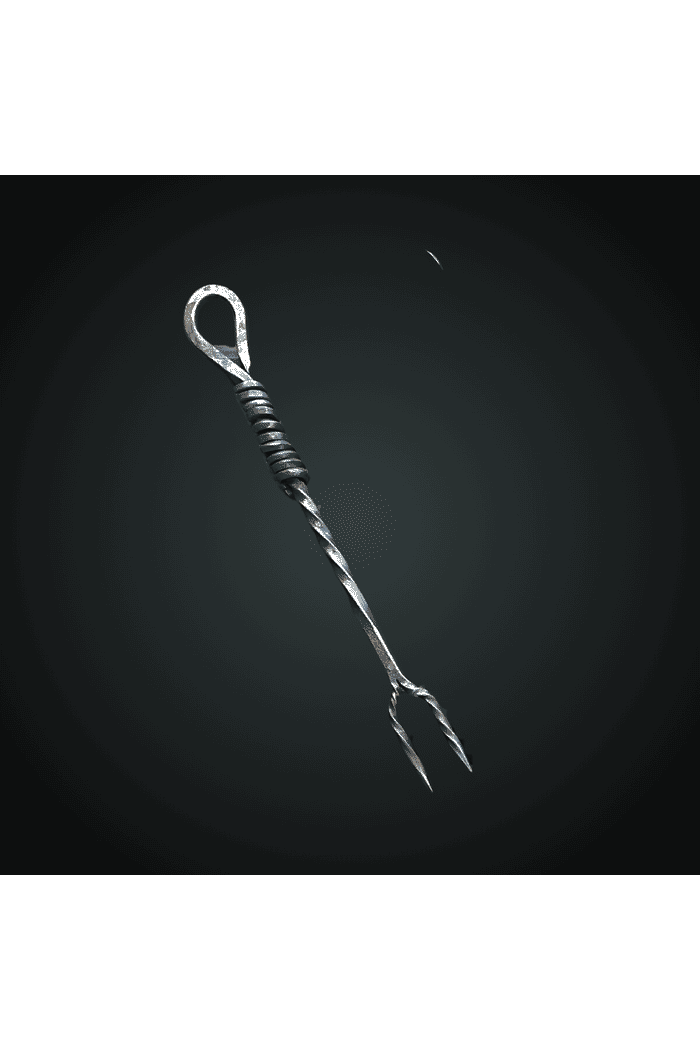 Garfo Forjado Rústico Torcido 100% carbono