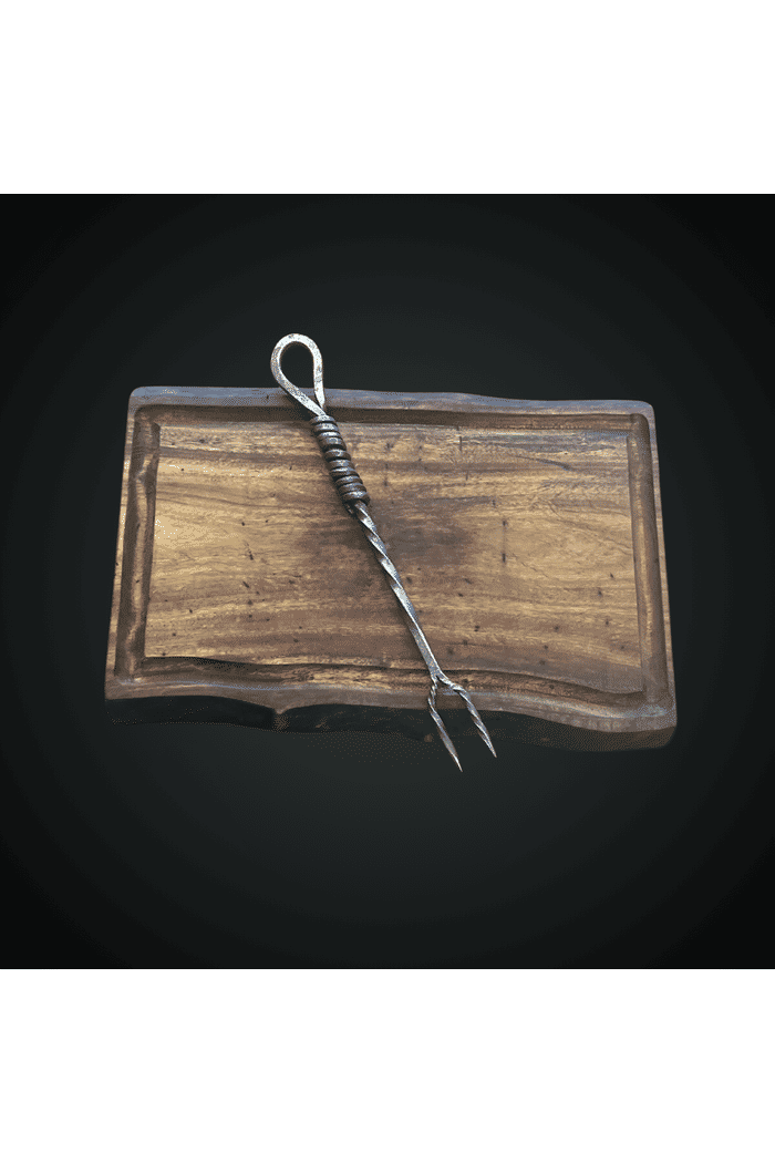 Garfo Forjado Rústico Torcido 100% carbono