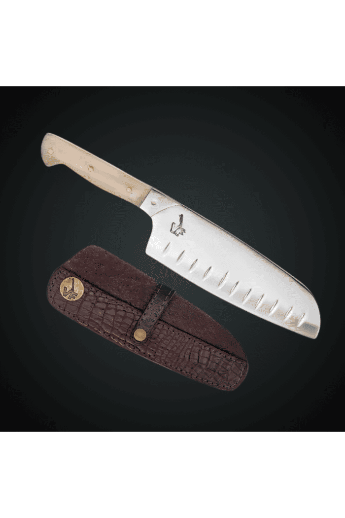 Faca Chef 8“ Santoku VF Premium Aço Inox 420 3mm Cabo Osso