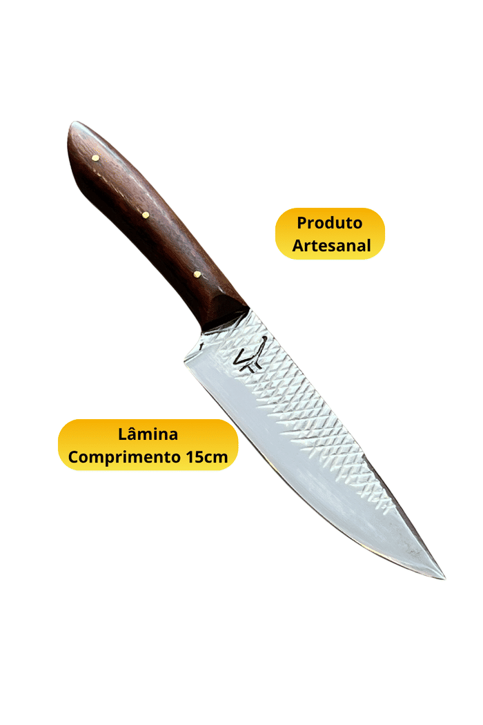 Faca Churrasco 6“ VF  - Aço Carbono 1070 - Cabo Madeira