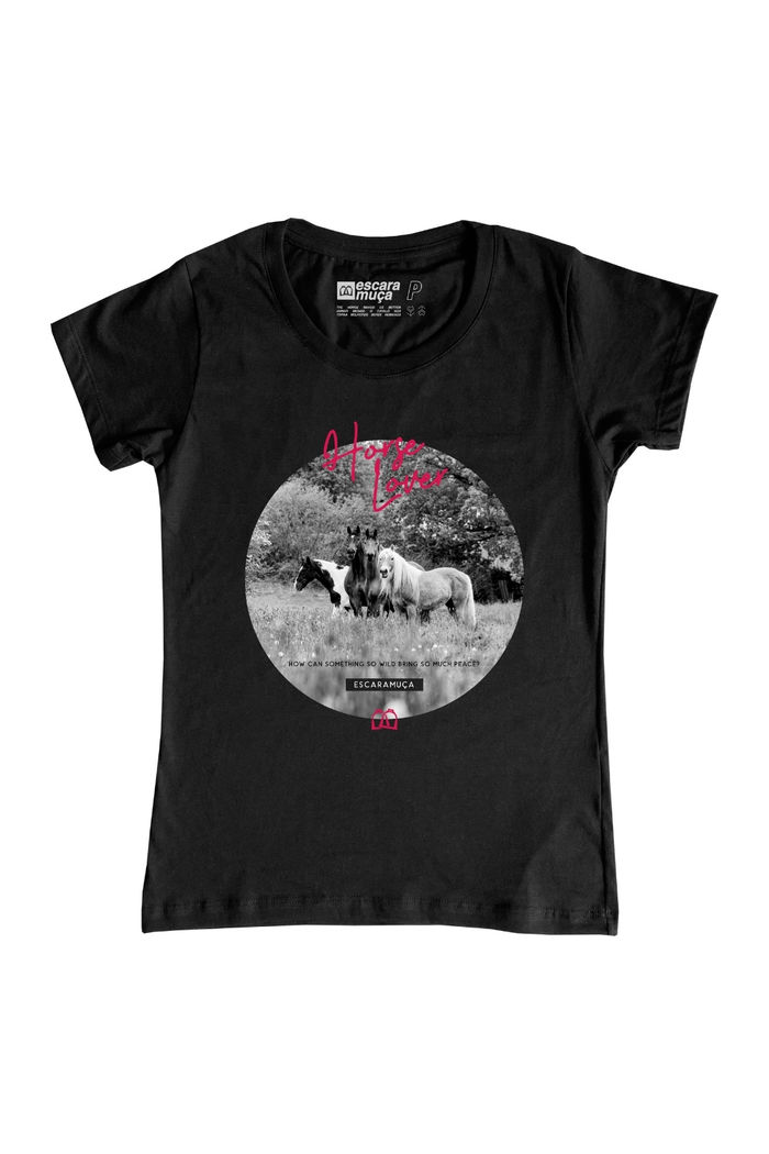 CAMISETA FEM PEACE ESTAMPA DIGITAL - SF046