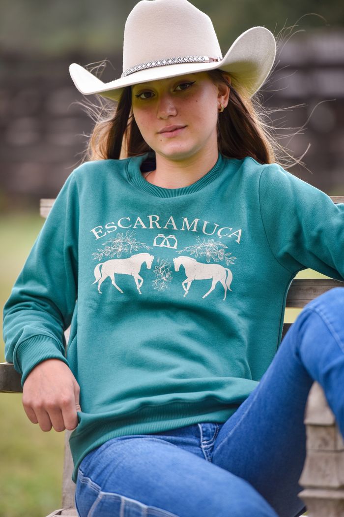 CASACO MOLETOM FEMININO VERDE - 1F154