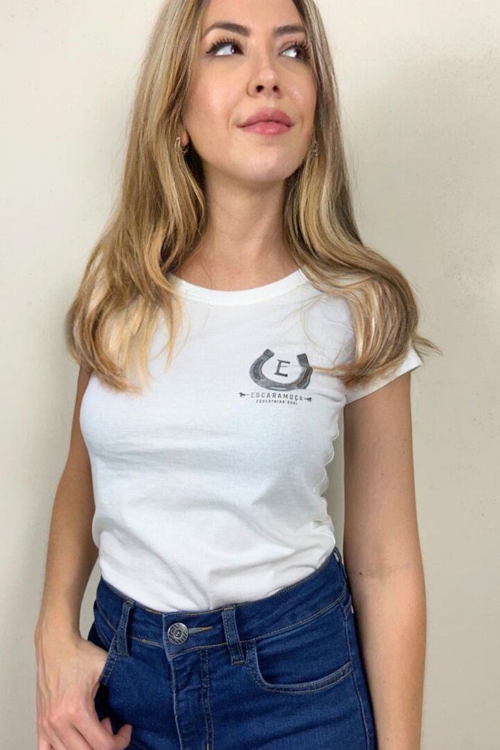 CAMISETA BABY LOOK BÁSICA FERRADURA-  1F56