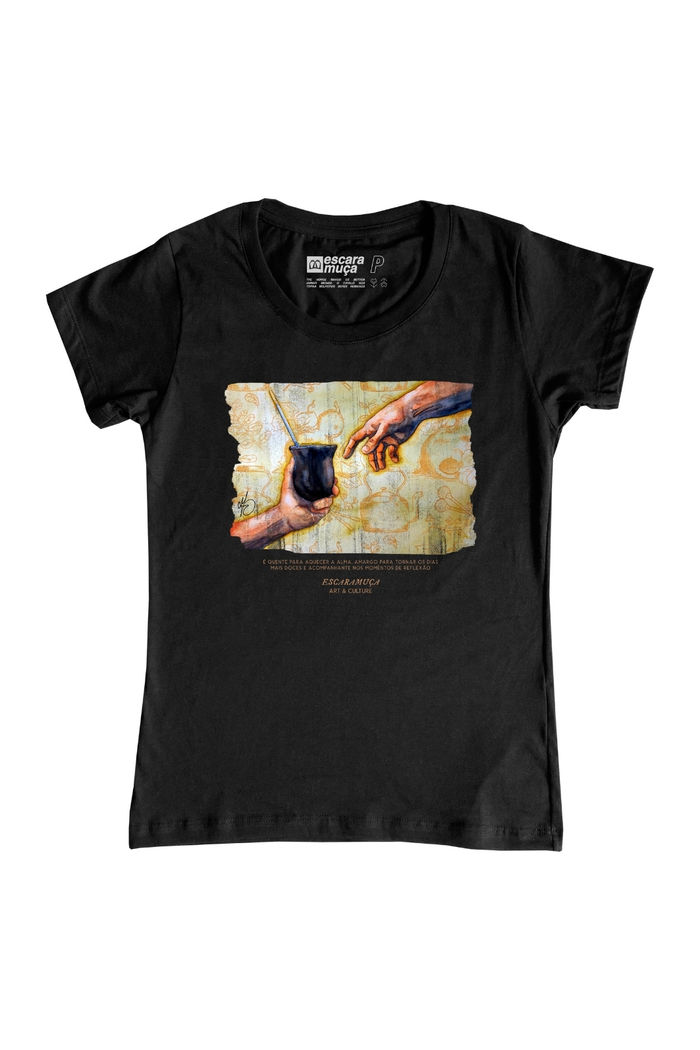 CAMISETA FEM PINTURA CHIMARRÃO ESTAMPA DIGITAL - SF017