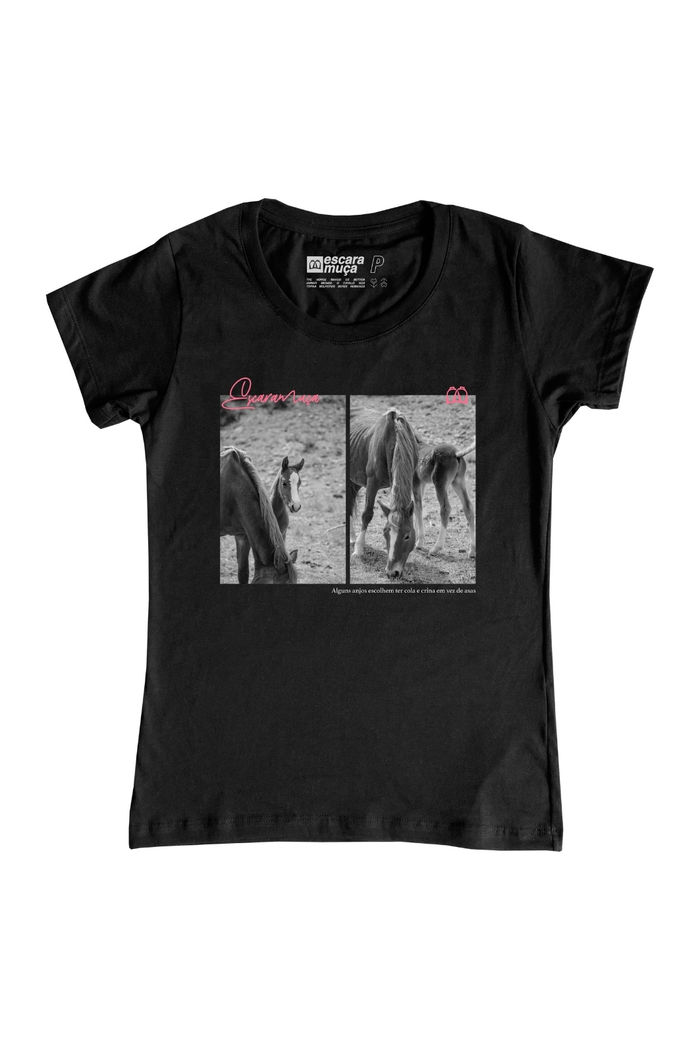 CAMISETA FEM POTRO ESTAMPA DIGITAL - SF015