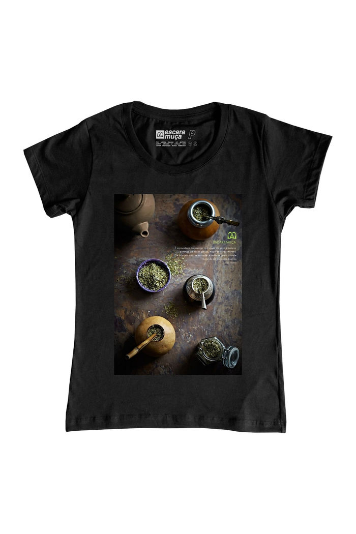 CAMISETA FEM ERVA MATE ESTAMPA DIGITAL - SF033