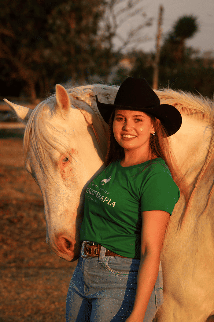 CAMISETA FEMININA CAVALOTERAPIA - 1F194