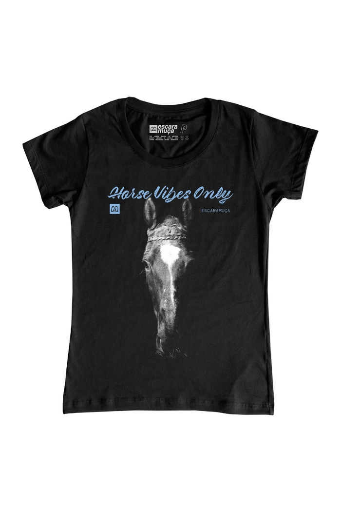 CAMISETA FEM HORSE VIBES  ESTAMPA DIGITAL - SF022
