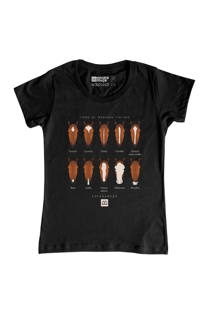 CAMISETA FEM MANCHAS FACIAIS ESTAMPA DIGITAL - SF014