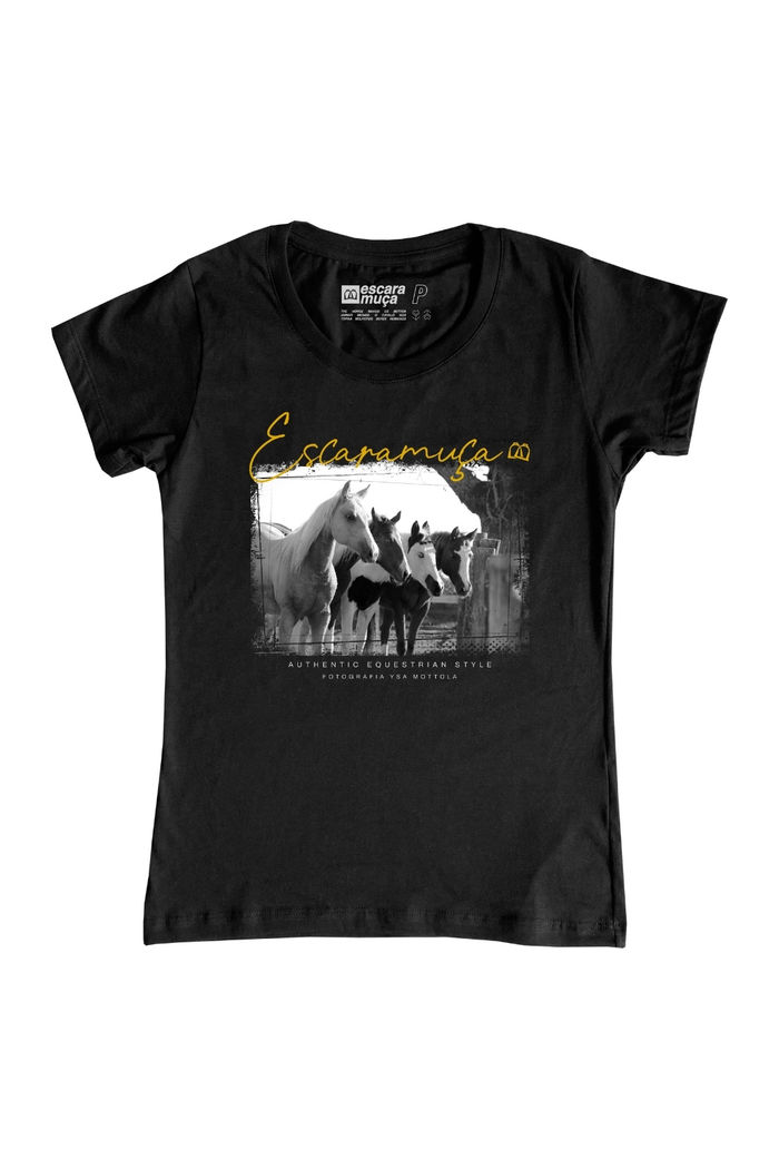 CAMISETA FEM EQUESTRIAN STYLE ESTAMPA DIGITAL - SF023