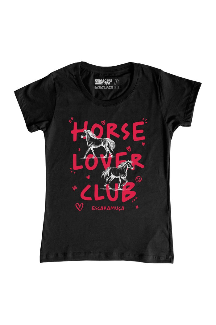CAMISETA FEM HORSE LOVERS CLUB  ESTAMPA DIGITAL - SF024