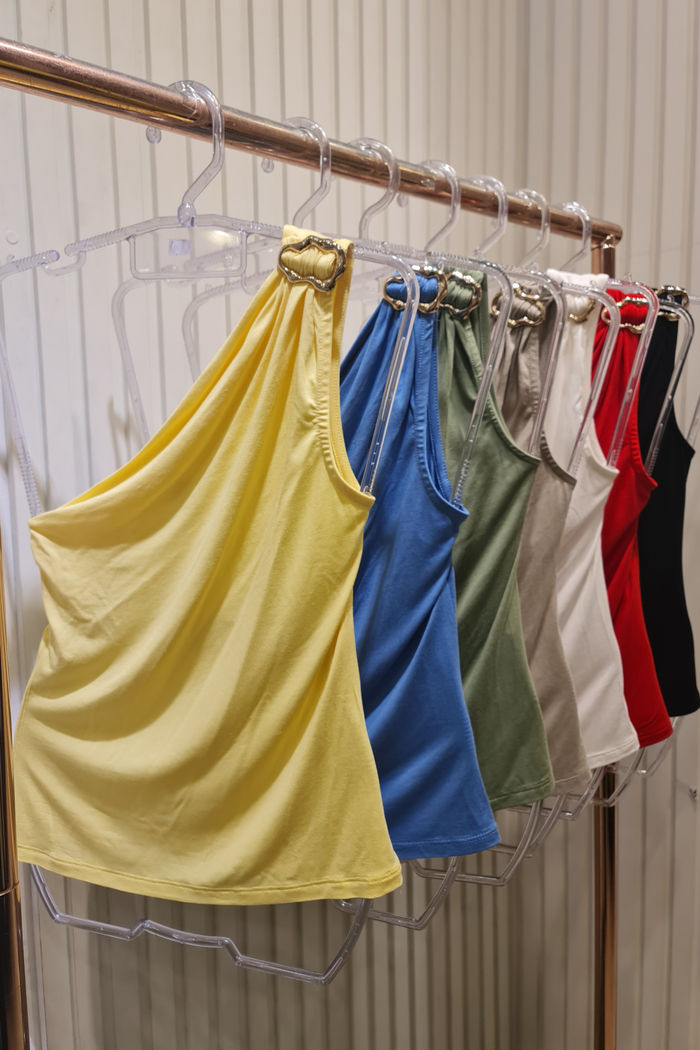 Blusa 1 Ombro Fivela 5 Cores