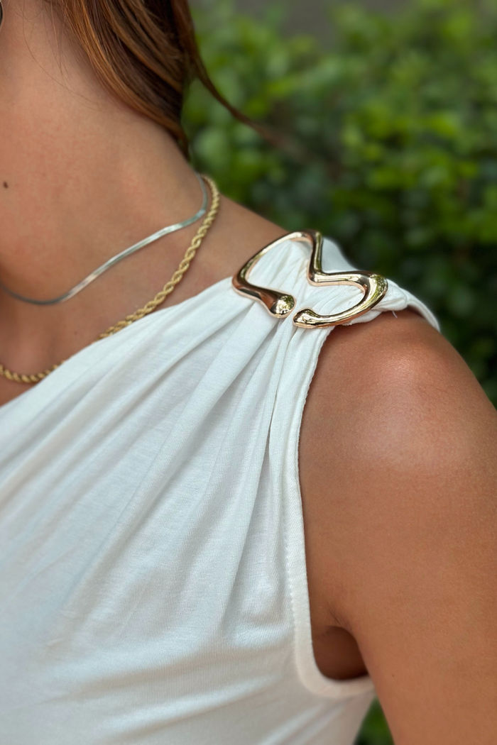 Blusa 1 Ombro Fivela 5 Cores