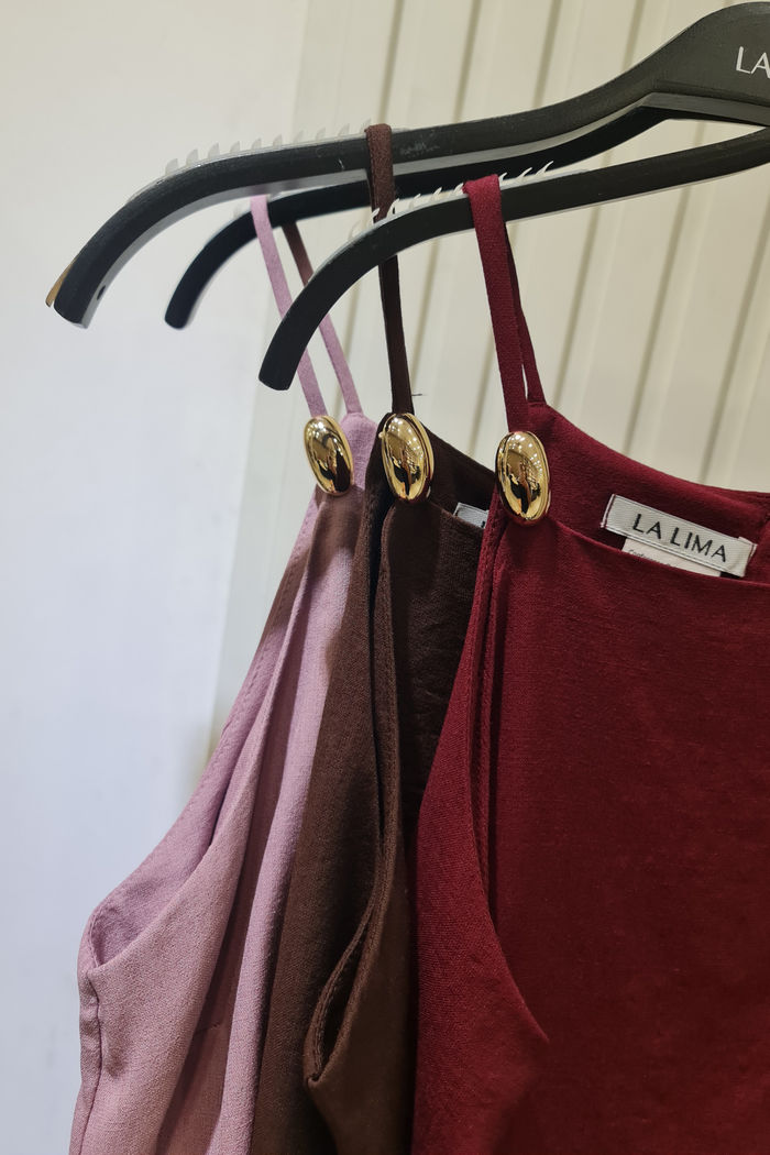 Alcinha com Pingentes Metal Dourado 3 Cores