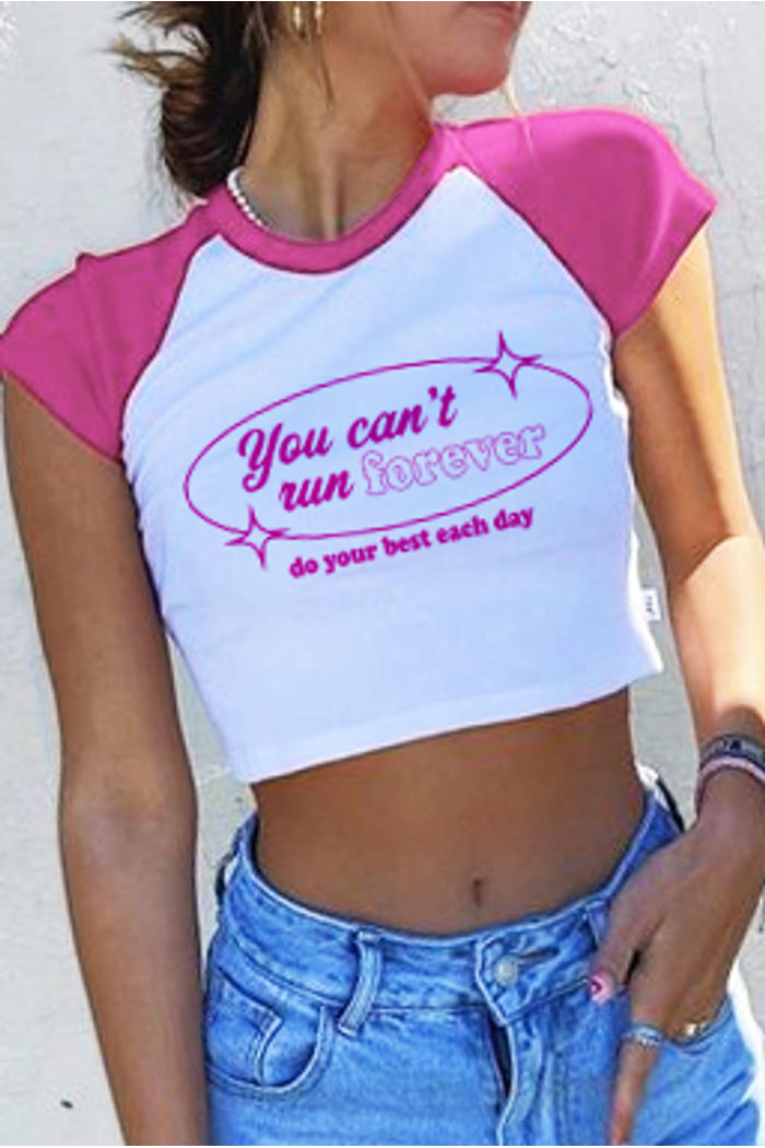 Tshirt Bicolor Forever Rosa