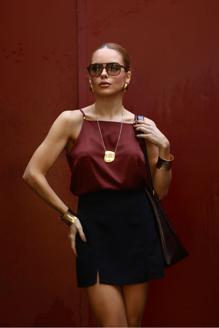 Alcinha Dupla de Cetim com Pigentes e Botão 3 Cores