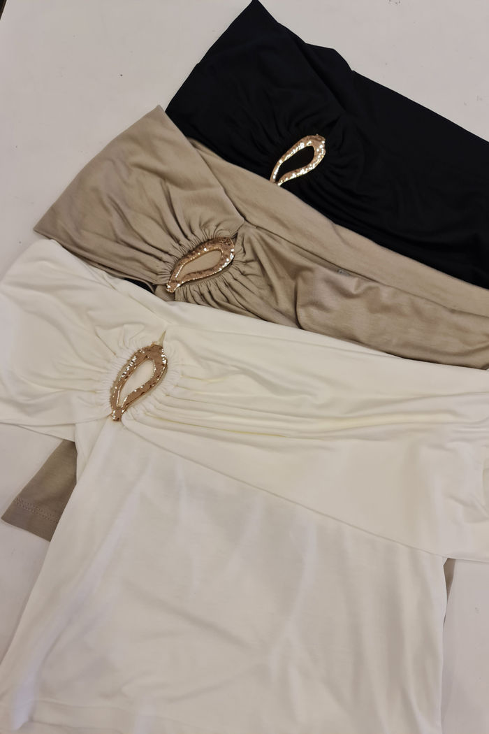 Blusa Ombro a Ombro Fivela 5 Cores