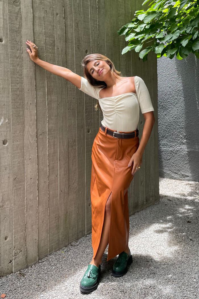 Blusa Princesa Suede Listras