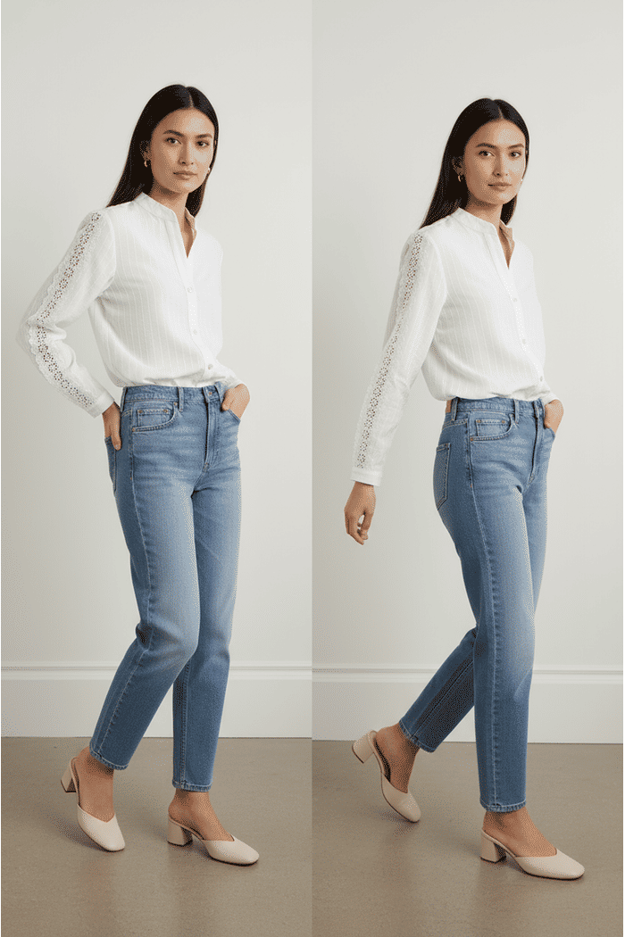 Camisa Renda Bordada 2 Cores