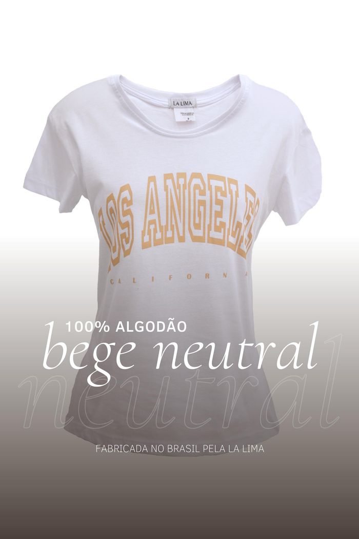 Tshirt LOS ANGELES Algodão Branco