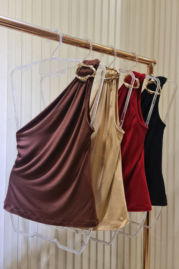 Blusa 1 Ombro Fivela Orgânica - Viscolycra Premium