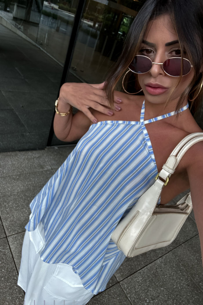 Bata Frente Única Listras Poliamida