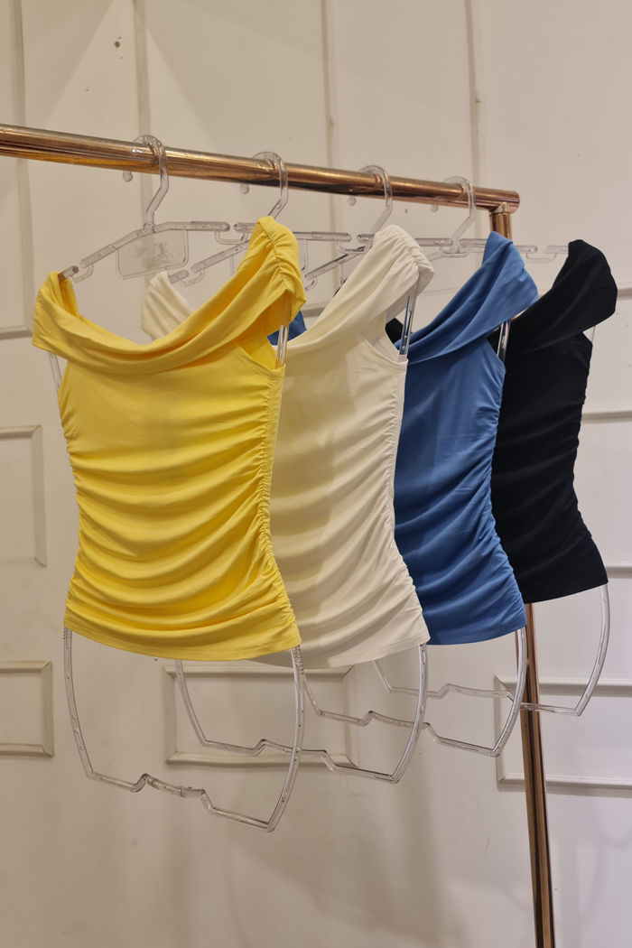 Blusa Ombro a Ombro Drapeada 4 cores