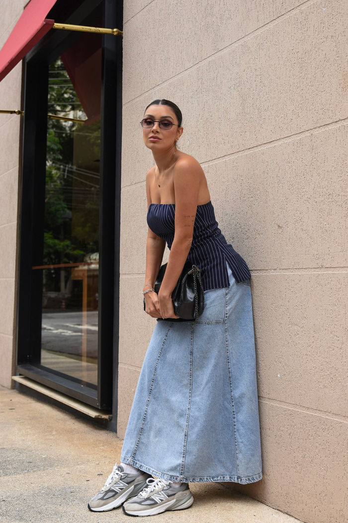 Saia Jeans Sereia Longa