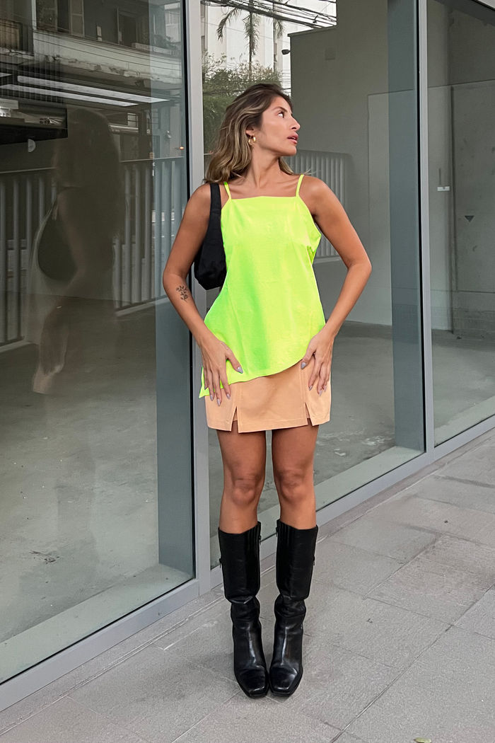 Alcinha Alongada Assimétrica Lima