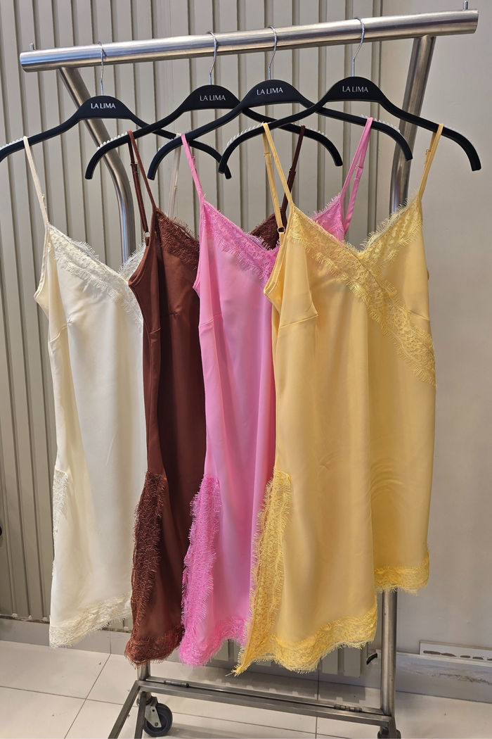 Blusa Vestido Renda Crepe 4 Cores