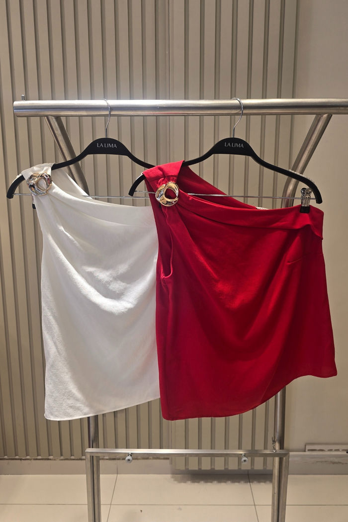 Blusa 1 Ombro Fivela Karen 2 Cores