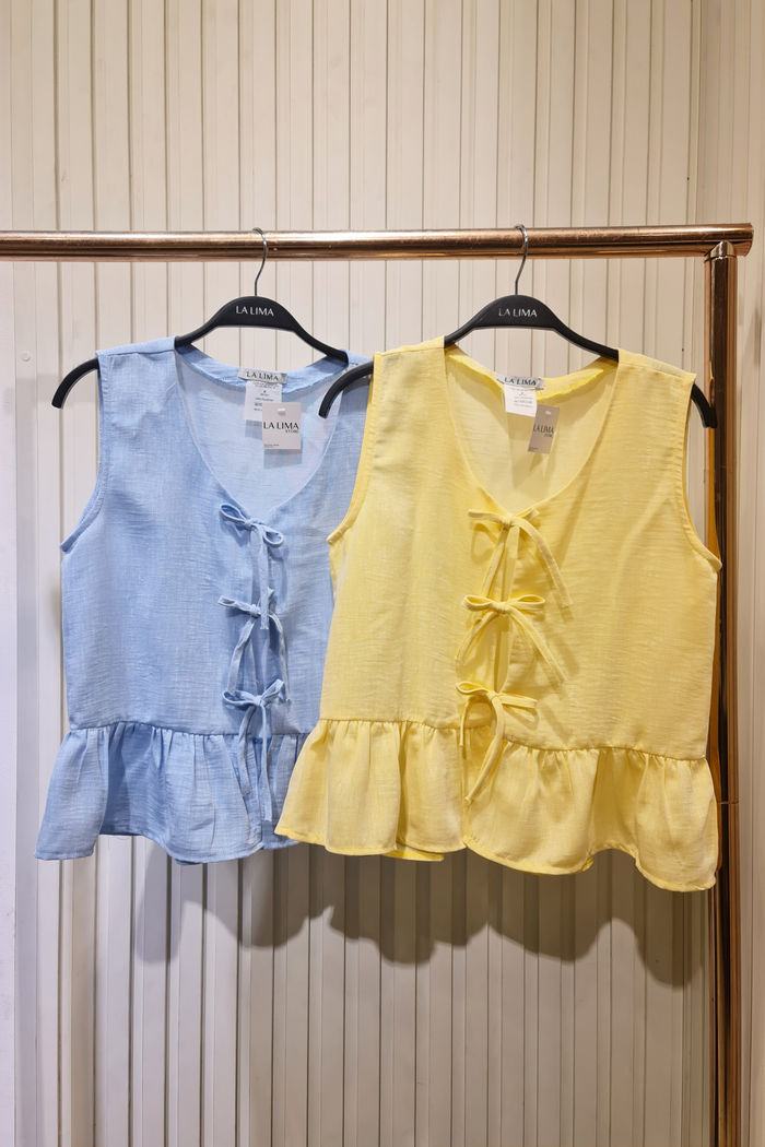 Regata Lacinhos com babado 2 Cores