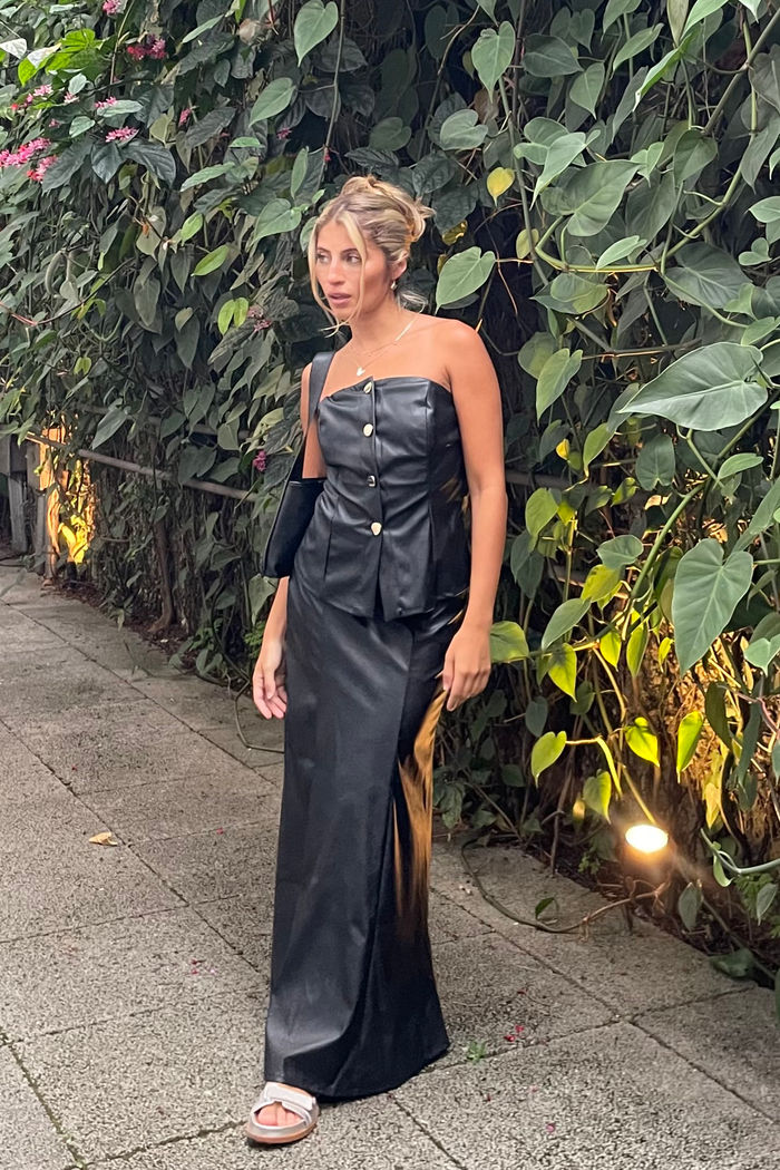 Saia Sereia Longa Couro em Cores