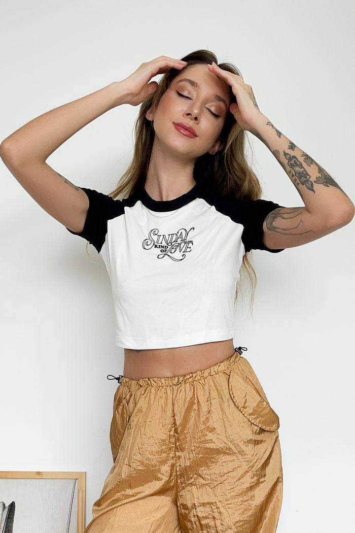 Tshirt Bicolor Sunday Preto