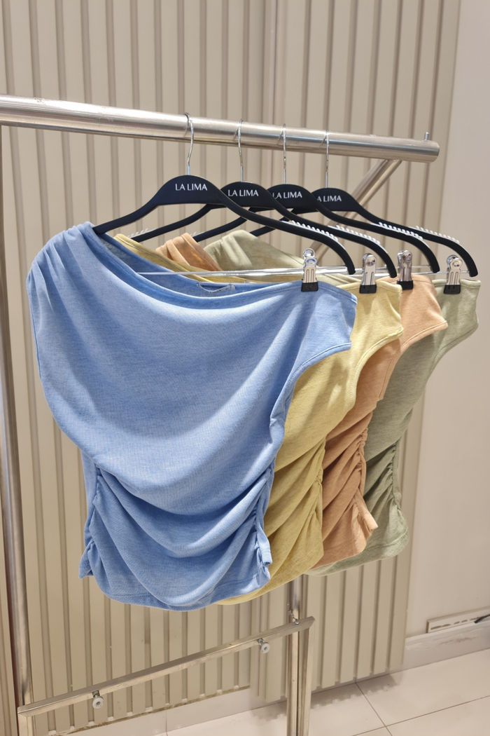 Blusa Ombro Caído Malha  Ribanna 4 Cores