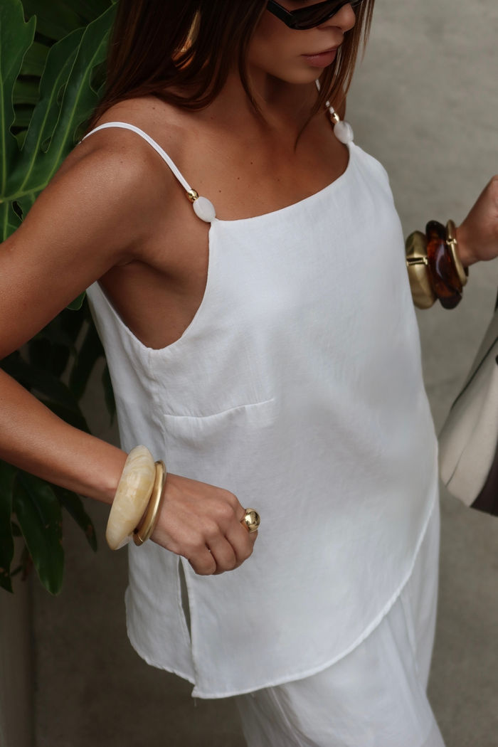 Alcinha Assimétrica Pingente 3 Cores