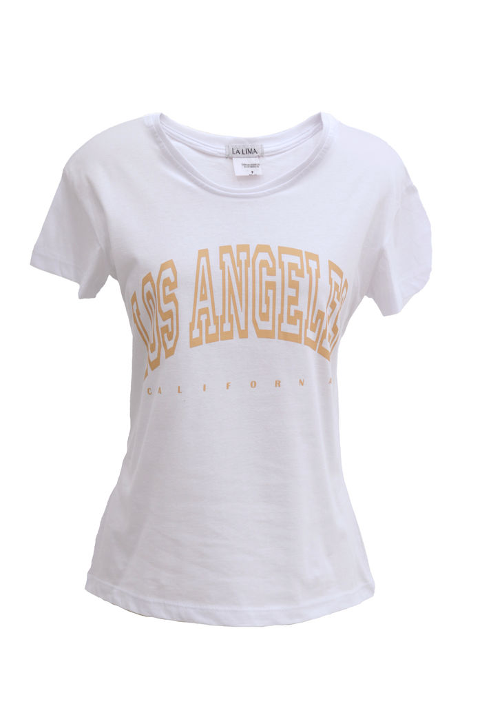 Tshirt LOS ANGELES Algodão Branco