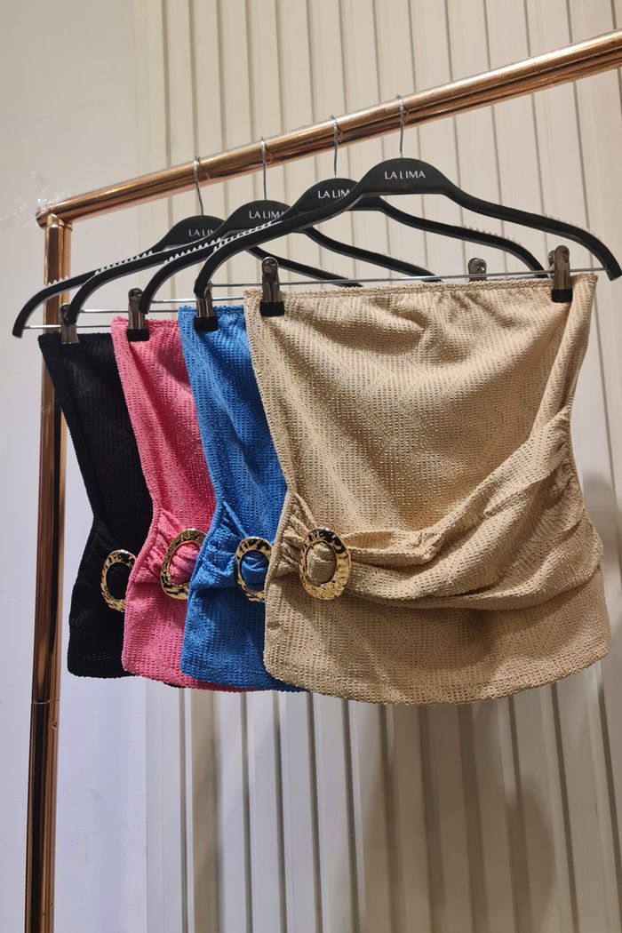 Tomara Caia Renda Fivela Dourada 4 Cores