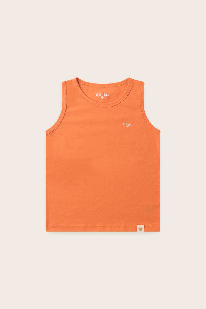 Regata Menino 100% Algodão - Laranja Tangerina