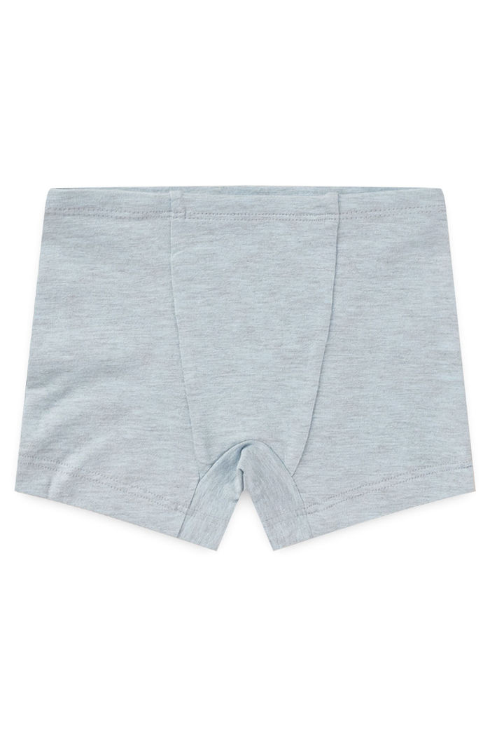 Kit 3 Peças Boxer Infantil Menino - 1 Bege Kraft, 1 Azul Anil Luar e 1 Azul Anil Escuro