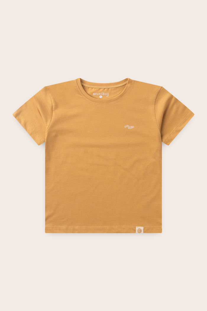 Conjunto Menino Camiseta Amarelo Âmbar e Bermuda Verde Acqua