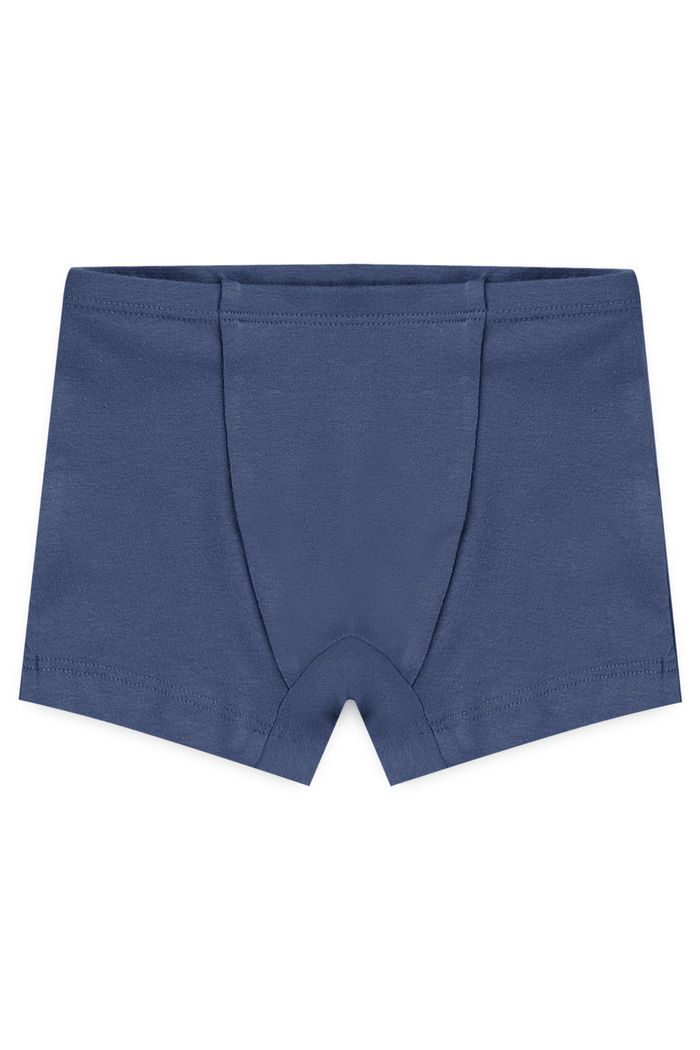 Kit 3 Peças Boxer Infantil  Menino - 2 Azul Anil Claro, 1 Azul Anil Escuro